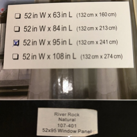 Colordrift Grommet Window Panel River Rock Natural 107-401 52x95 Window Panel 3 - Picture 4 of 10